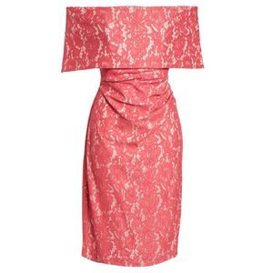 Vince Camuto off shoulder lace sheath dress 8264